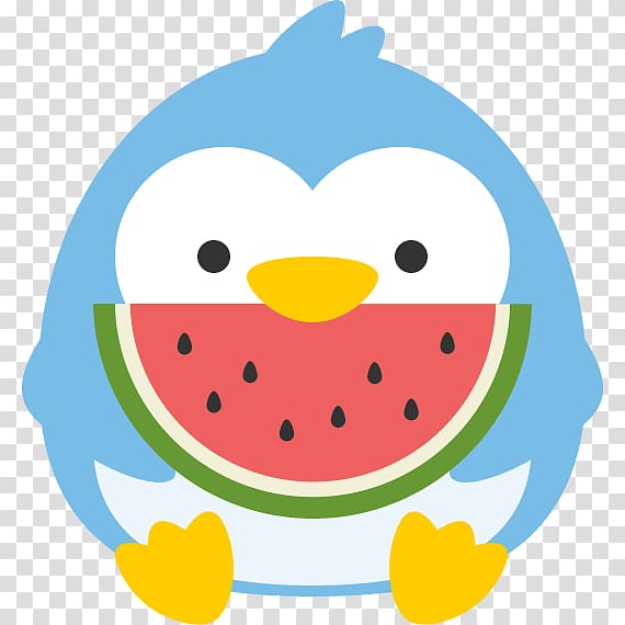 Penguin Qixi Festival Illustration Summer Watermelon, penguin transparent background PNG clipart