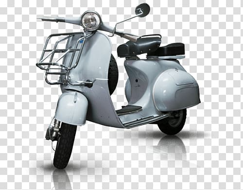 gray motor scooter, Scooter Vintage transparent background PNG clipart