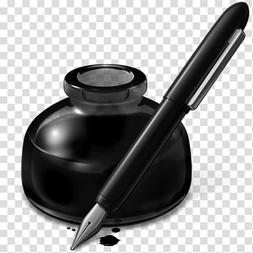 Fountain pen Ink John Keating, Black pen and ink transparent background PNG clipart