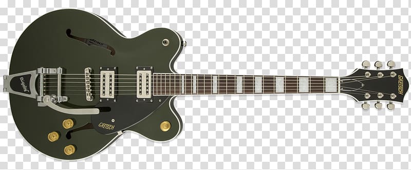Gretsch Bigsby vibrato tailpiece Electric guitar Semi-acoustic guitar, gold plate transparent background PNG clipart