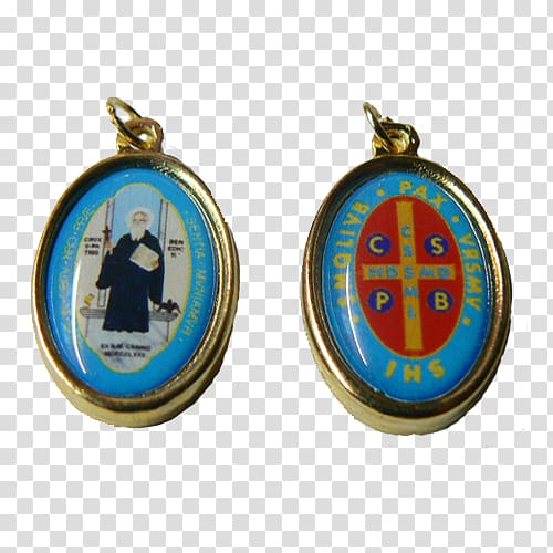 Locket Saint Benedict Medal Gold medal Our Lady of Guadalupe, medal transparent background PNG clipart