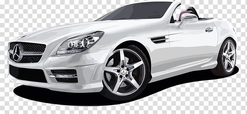 white mercedes transparent background PNG clipart