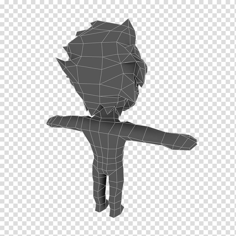 Low poly Chibi Pixel art Animation 3D modeling, low poly transparent background PNG clipart