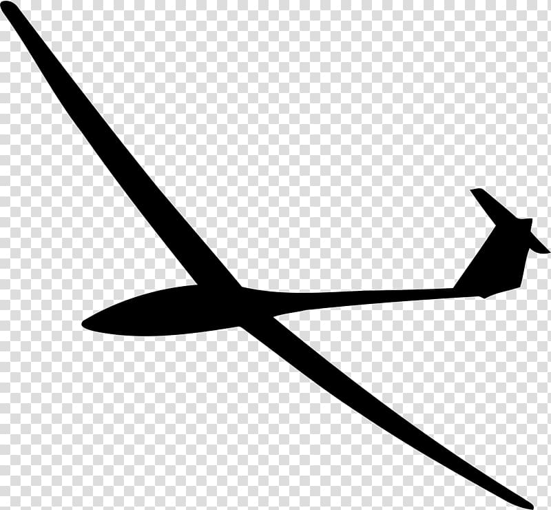 Airplane Glider Silhouette Gliding , Plane transparent background PNG clipart