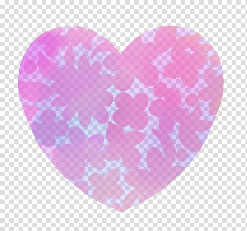 Hand-painted flower pattern watercolor heart clipa, others transparent background PNG clipart