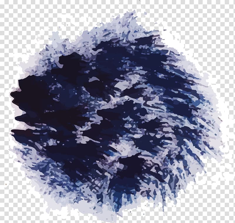 Common Dandelion Blue Watercolor painting, Blue and Purple Dandelion transparent background PNG clipart