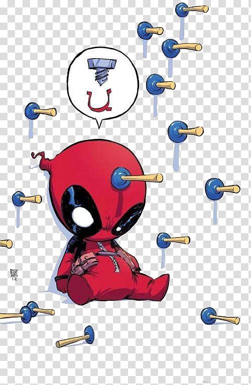 Deadpool surrounded by bullets illustration, Spider-Man Iron Man Deadpool Marvel NOW! Marvel Comics, Spider-Man nailed on strong transparent background PNG clipart