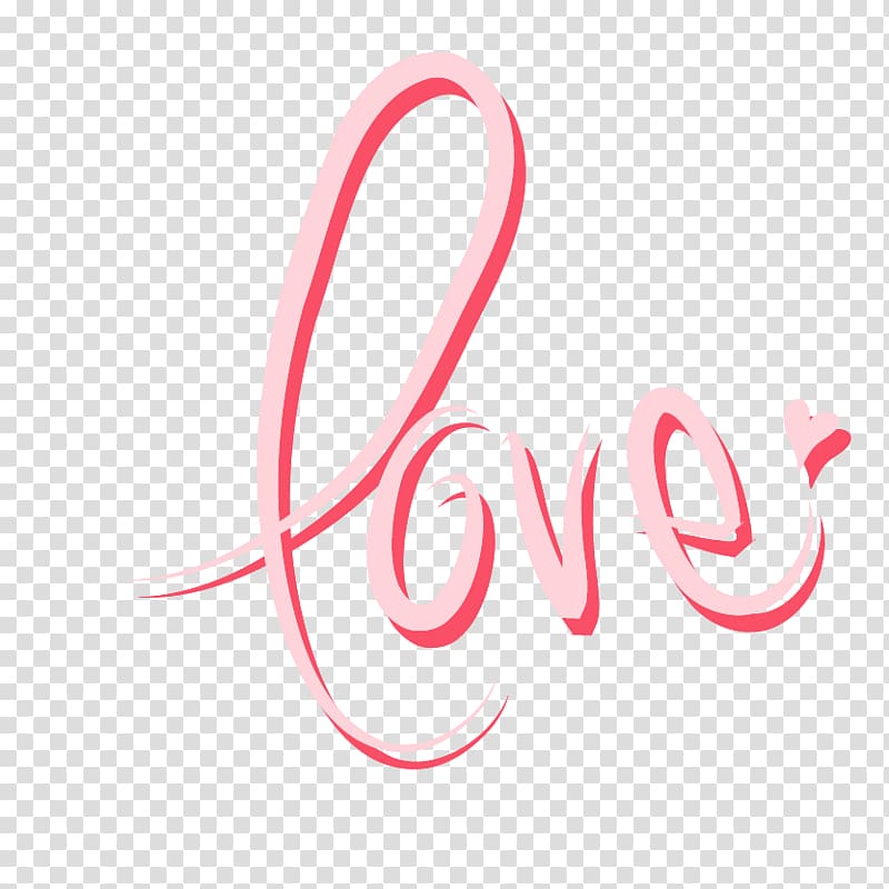 Love Font, Pink LOVE word art transparent background PNG clipart