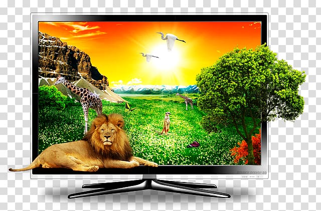 LCD television Television set LED-backlit LCD 3D television, 3d tv transparent background PNG clipart