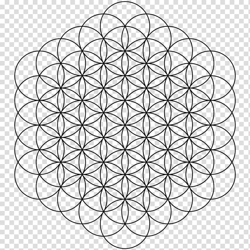 Metatron's Cube Overlapping circles grid Sacred geometry, cube transparent background PNG clipart