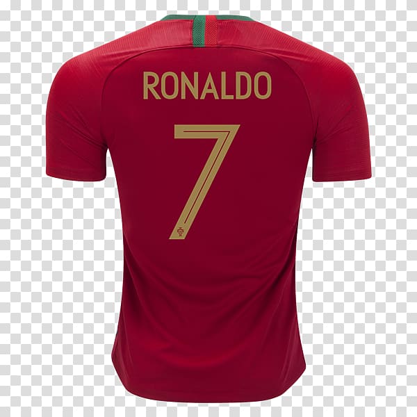 2018 World Cup Portugal national football team T-shirt Jersey, T-shirt transparent background PNG clipart