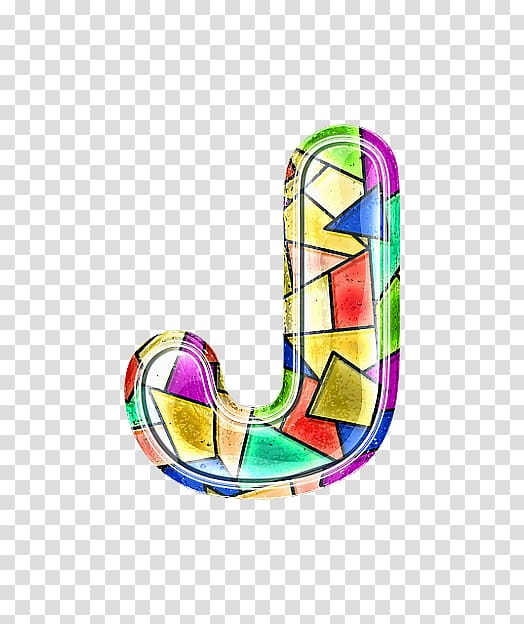 Stained glass Color, J transparent background PNG clipart