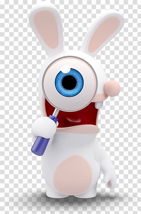 Rabbit Easter Bunny Raving Rabbids Animated cartoon, Raving Rabbids transparent background PNG clipart