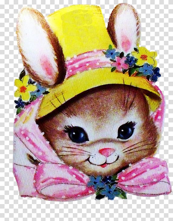 Easter Bunny Rabbit Greeting & Note Cards , Easter Bonnet transparent background PNG clipart