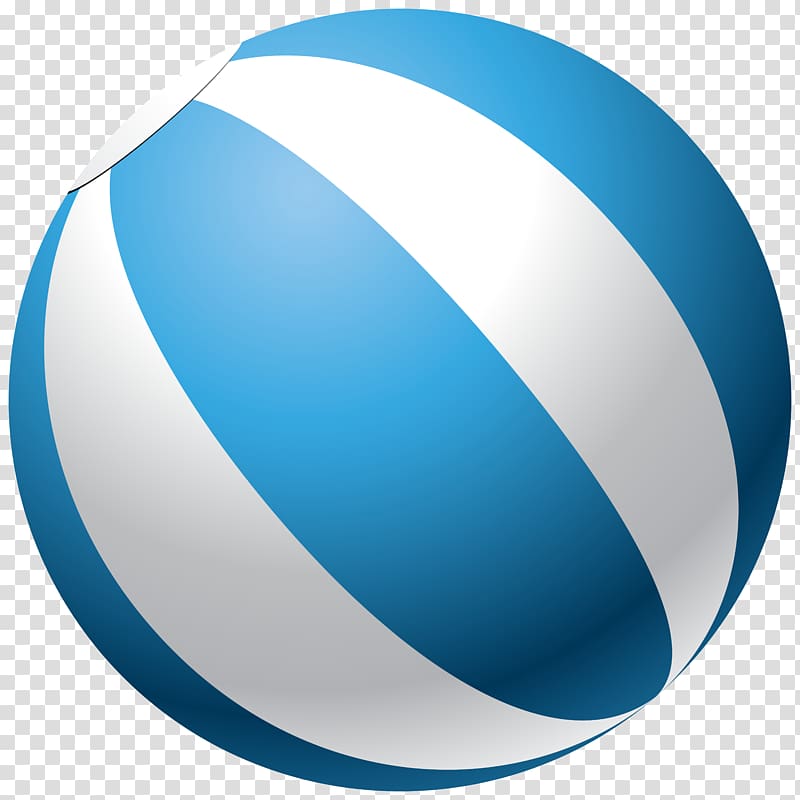 blue and white ball , Beach volleyball , Blue Beach Ball transparent background PNG clipart