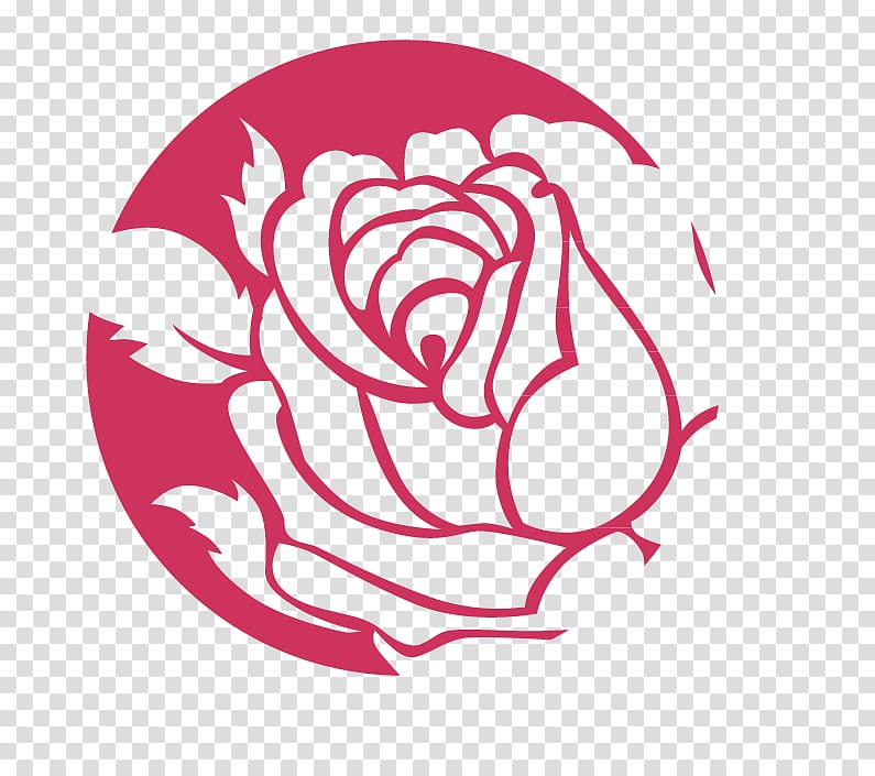 red rose flower art, Beach rose Logo Flower, Rose LOGO transparent background PNG clipart
