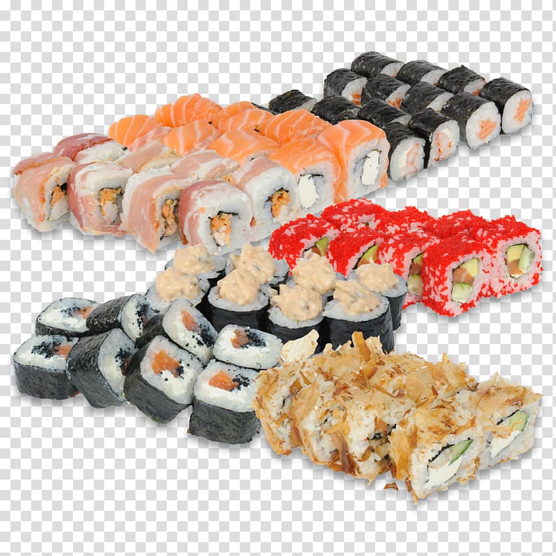 Sushi Makizushi California roll Cucumber Tobiko, sushi transparent background PNG clipart