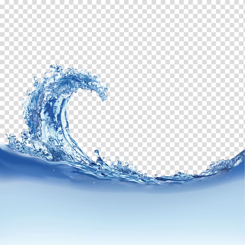 blue water illustration, Wind wave Dispersion Wave , Creative water waves transparent background PNG clipart
