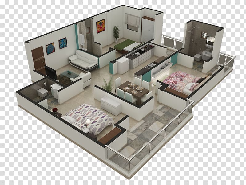 3D floor plan Architecture Interior Design Services, design transparent background PNG clipart
