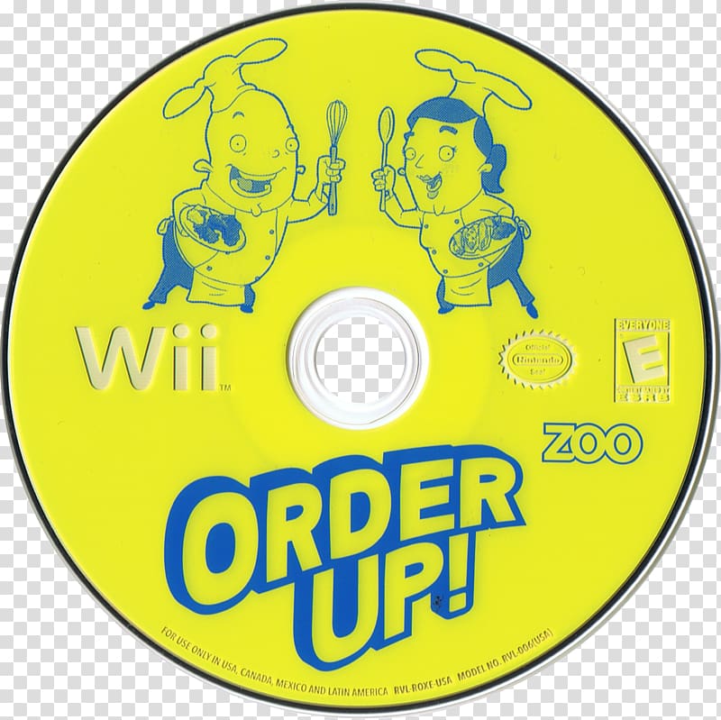 Order Up! Wii Video game SuperVillain Studios, compact disk transparent background PNG clipart