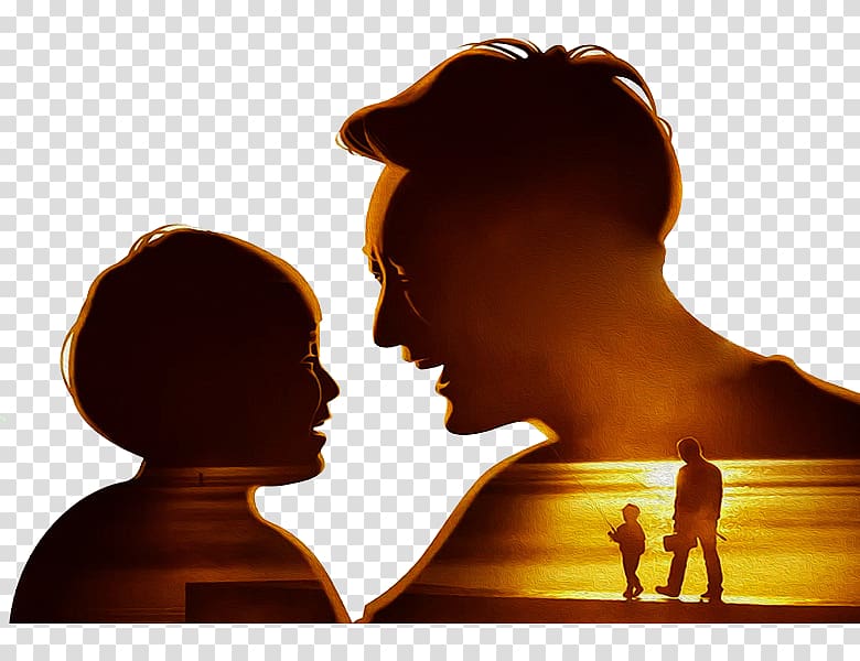 father and son back transparent background PNG clipart