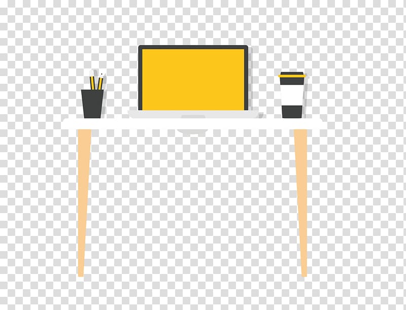 Table Desk Computer, yellow desk computer desk transparent background PNG clipart
