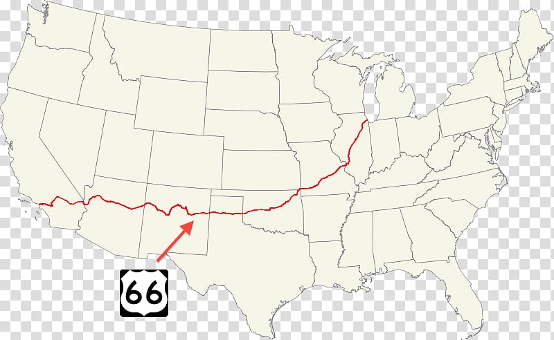 U.S. Route 66 Map, Moral And Cultural Construction transparent background PNG clipart