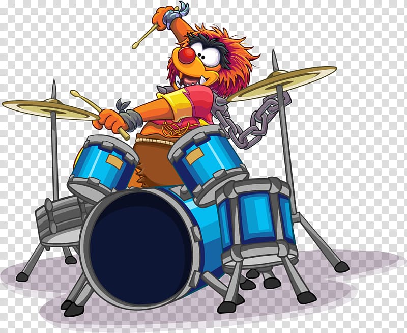 Club Penguin Animal Gonzo Kermit the Frog Drums, drum transparent background PNG clipart