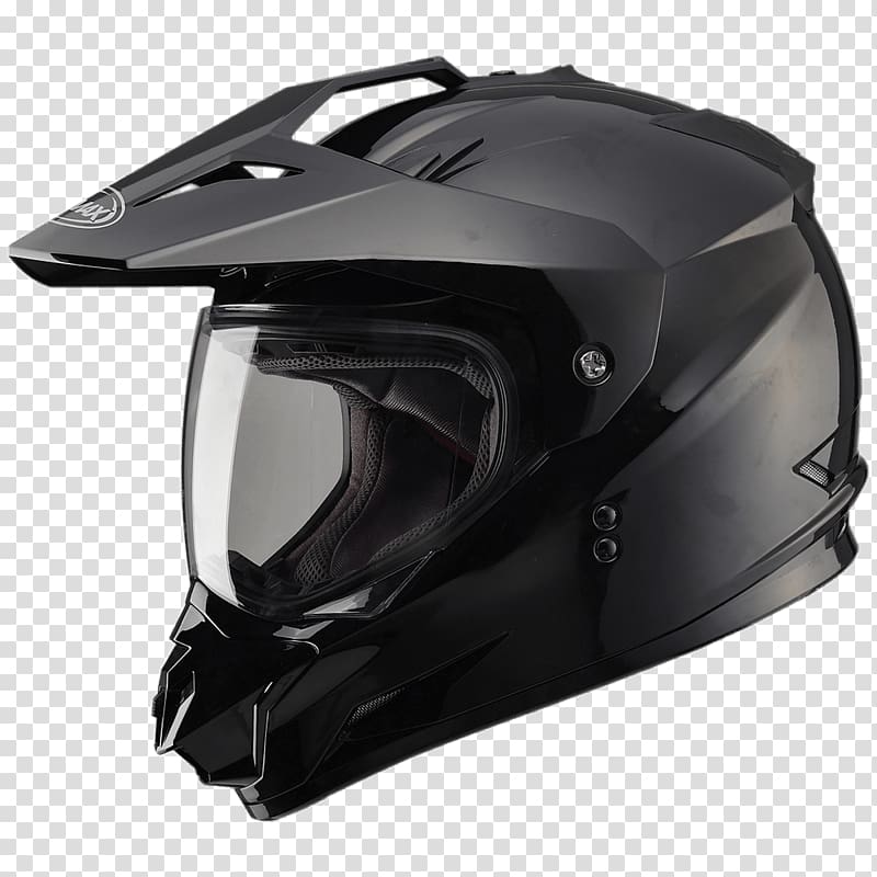 black full-face racing helmet, Black Sports Helmet transparent background PNG clipart