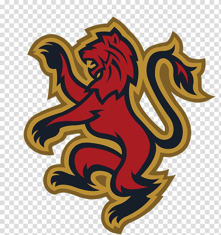 red and yellow lion illustration, Edinburgh Capitals Lion transparent background PNG clipart