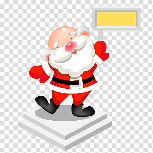 fictional character christmas ornament figurine santa claus, Santa sign transparent background PNG clipart
