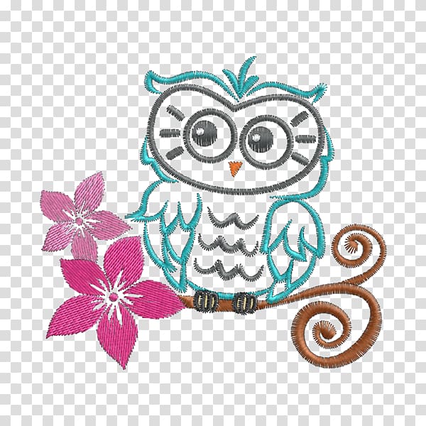 Embroidery Handicraft Sewing Little Owl , embroidery transparent background PNG clipart