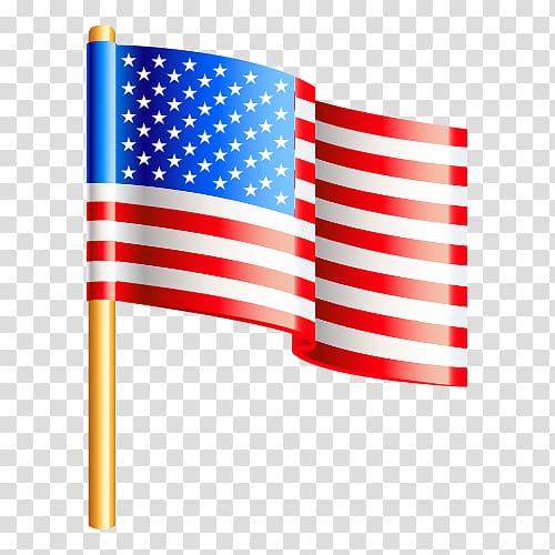 Flag of the United States Illustration, American flag transparent background PNG clipart