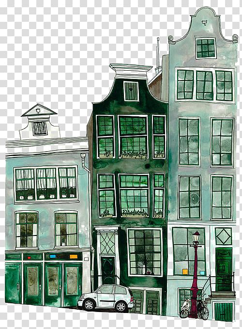 Drawing Art Sketch, Vintage Watercolor Architecture transparent background PNG clipart