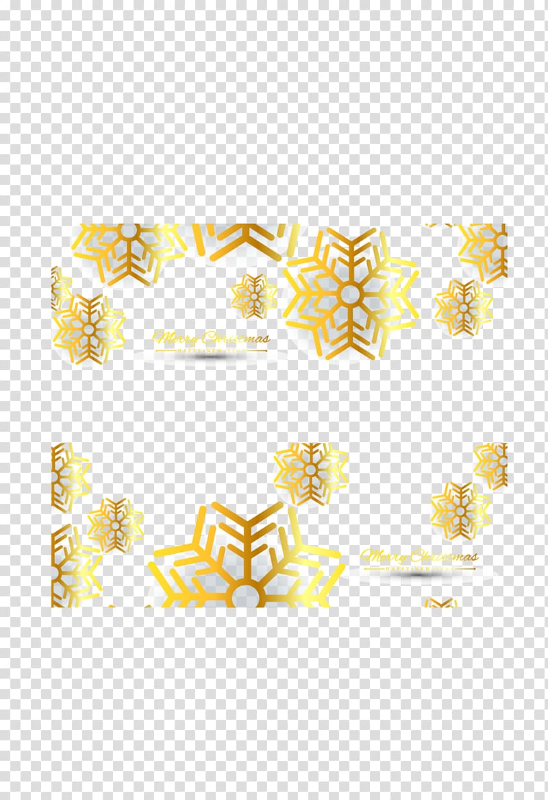 Light Snowflake Christmas Gold, Golden snowflake Christmas banners transparent background PNG clipart