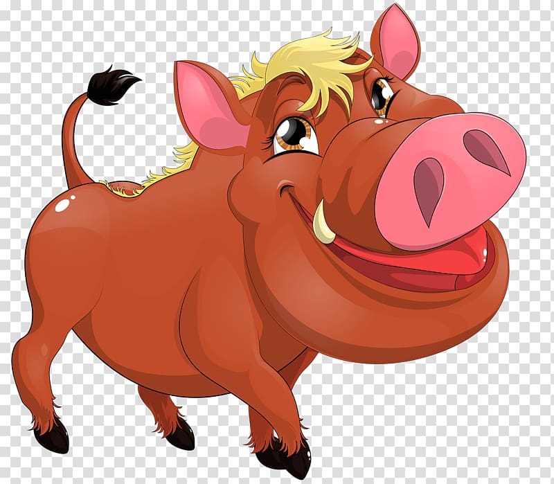 Cartoon , Laughing pigs transparent background PNG clipart
