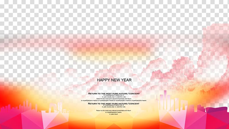 Poster New Year Gratis, Happy New Year Colorful posters transparent background PNG clipart