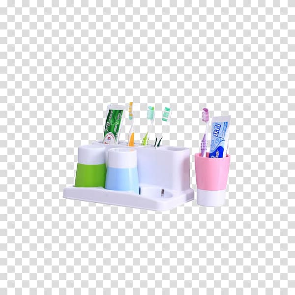 Electric toothbrush Cup, House Small house was a family of three wash cup toothbrush cup toothbrush holder suit transparent background PNG clipart
