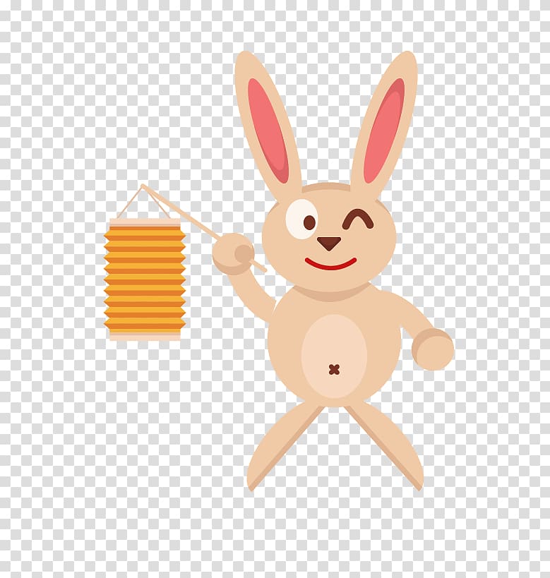 Easter Bunny Rabbit Cartoon Mooncake, Cartoon bunny transparent background PNG clipart