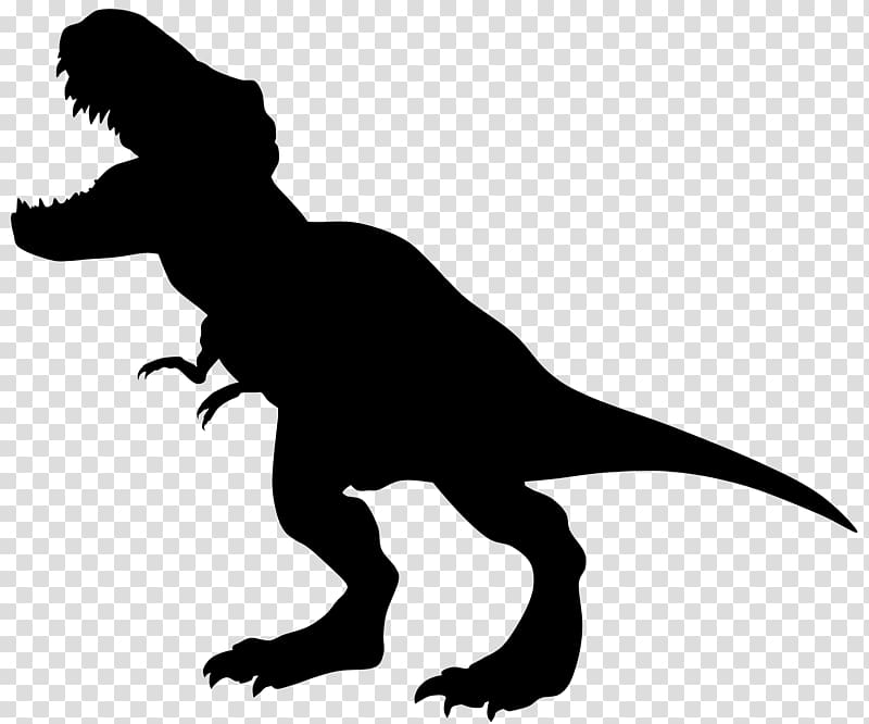 Tyrannosaurus Dinosaur Velociraptor , Dinosaur Rex Silhouette transparent background PNG clipart