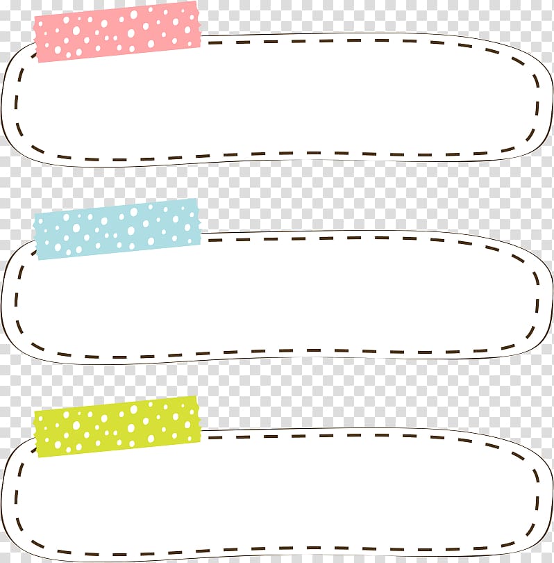three white stickers, Adhesive tape Adobe Illustrator, Tape Border transparent background PNG clipart