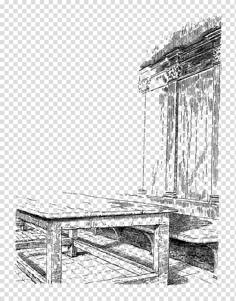 Architecture Line Angle Sketch, four corner table transparent background PNG clipart