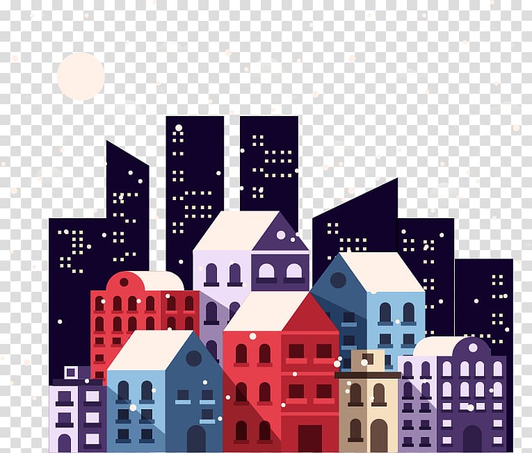 Building Illustration, City Lights transparent background PNG clipart