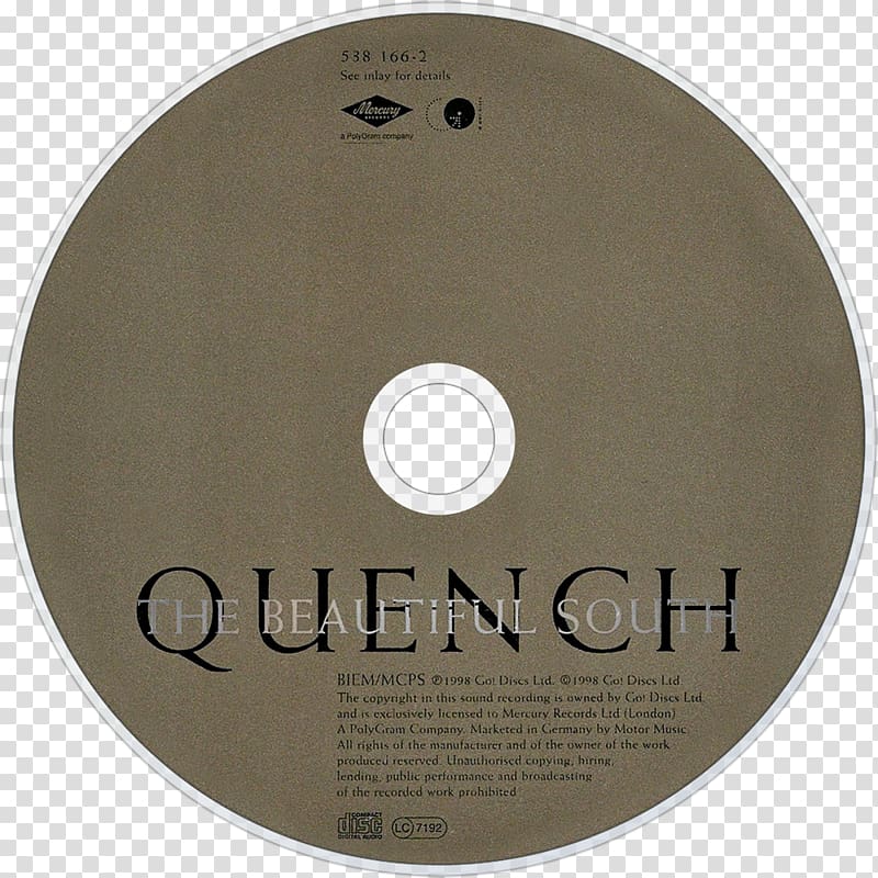 Quench Compact disc DVD The Beautiful South, quench transparent background PNG clipart