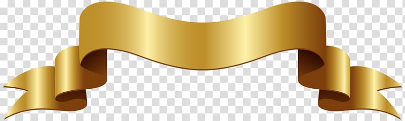 gold ribbon , Gold Badge, Banner Golden transparent background PNG clipart