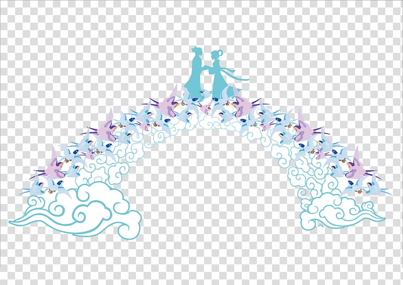 , Magpie Bridge meet transparent background PNG clipart