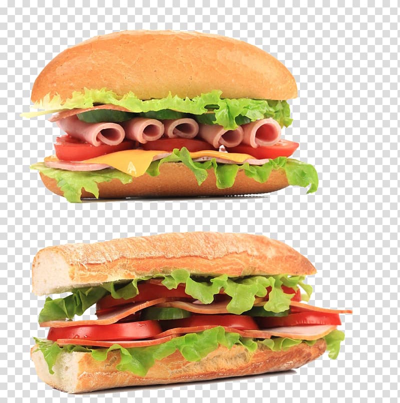 Hamburger Ham and cheese sandwich Club sandwich Fast food, American Burger transparent background PNG clipart