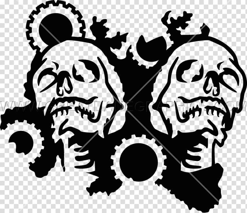 Skulls Unlimited International Gear Vinyl cutter , skull t-shirt printing transparent background PNG clipart