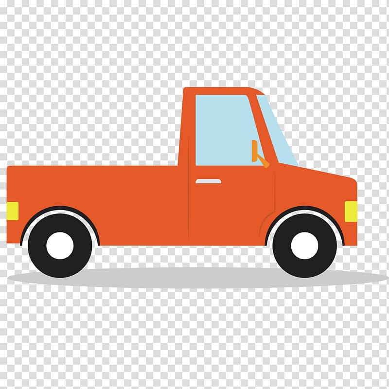 Cartoon Truck Automotive design Motor vehicle, Cartoon cute little orange truck transparent background PNG clipart
