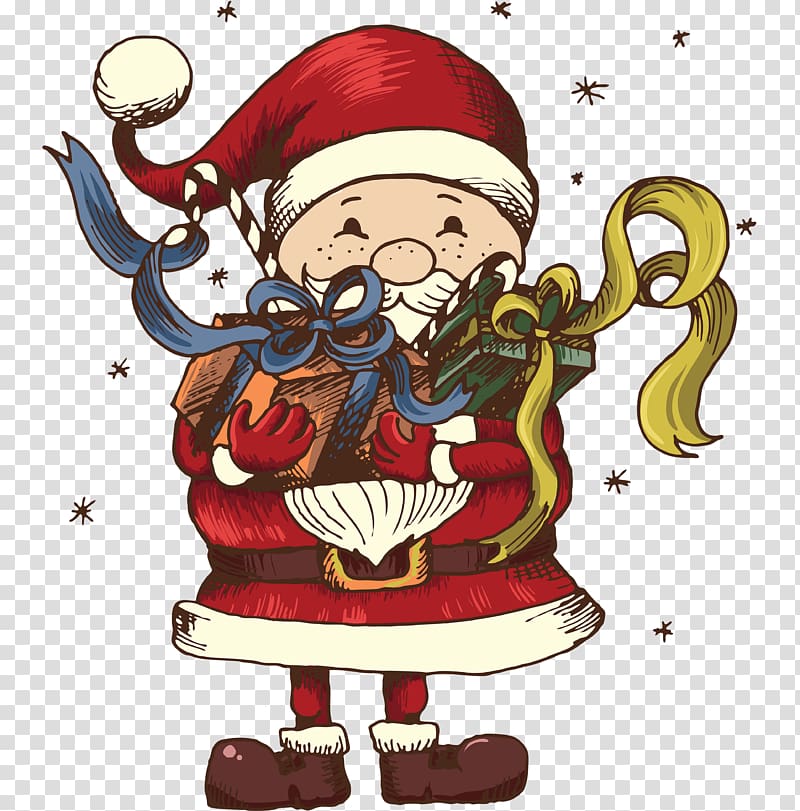 Santa Claus Christmas Tattoo Illustration, Santa Claus Creative transparent background PNG clipart
